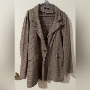 Houndstooth print blazer